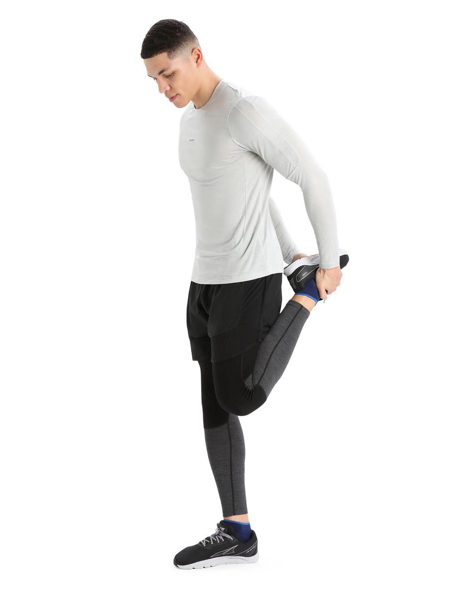 Ether Icebreaker ZoneKnit™ Merino T-Shirt Men's Long Sleeve | AU 1233TCEV